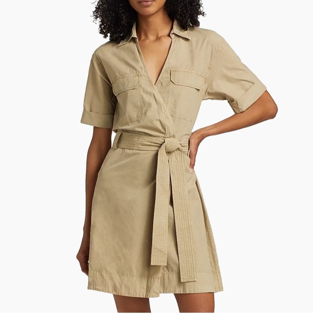Rails Natalie Twill Belted Wrap Minidress